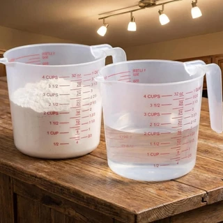 ถ้วยตวงโปร่งใส มีมาตราส่วน ถ้วย วัด ส่วน ผสม เหยือกตวงของเหลว 250ml 500ml 1000ml