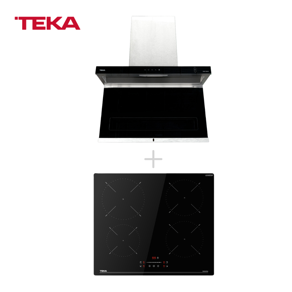 TEKA เครื่องดูดควัน DSW 995 G (Slim7) + เตาฝังอินดักชั่น รุ่น IBC 64110 SSM BK