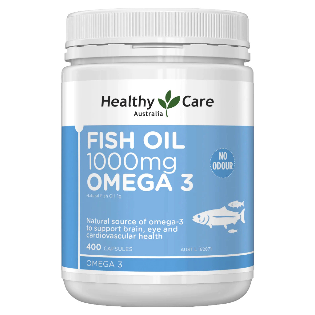 Healthy Care Fish Oil 1000 mg โอเมก้า 3 ขนาด 400 เม็ด