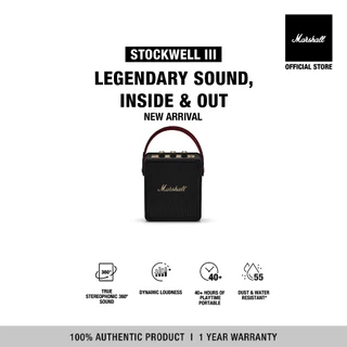 [NEW ARRIVAL] MARSHALL Stockwell III Black And Brass - รับประกัน 1 ปี + ส่งฟรี - ลำโพงบลูทูธ ลำโพงบลูทูธพกพา