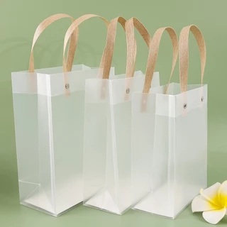 ถุงของขวัญ PVC กึ่งโปร่งใส ถุงใส่ของชำร่วย ดีไซน์พรีเมียม สำหรับของรับไหว้ ของฝาก งานแต่ง
