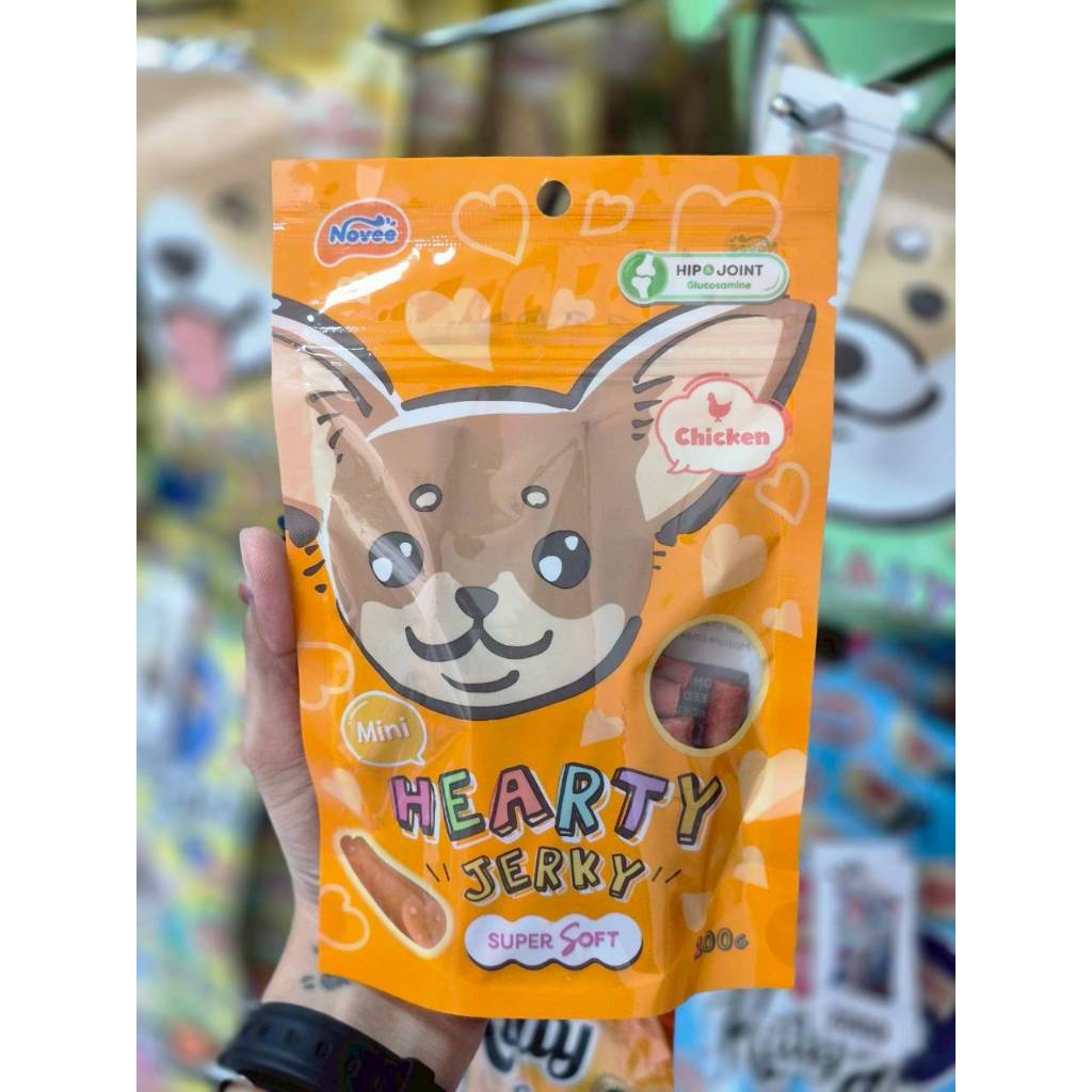 Novee سكاكر كلاب Hearty Jerky Mini بالدجاج — صورة 6
