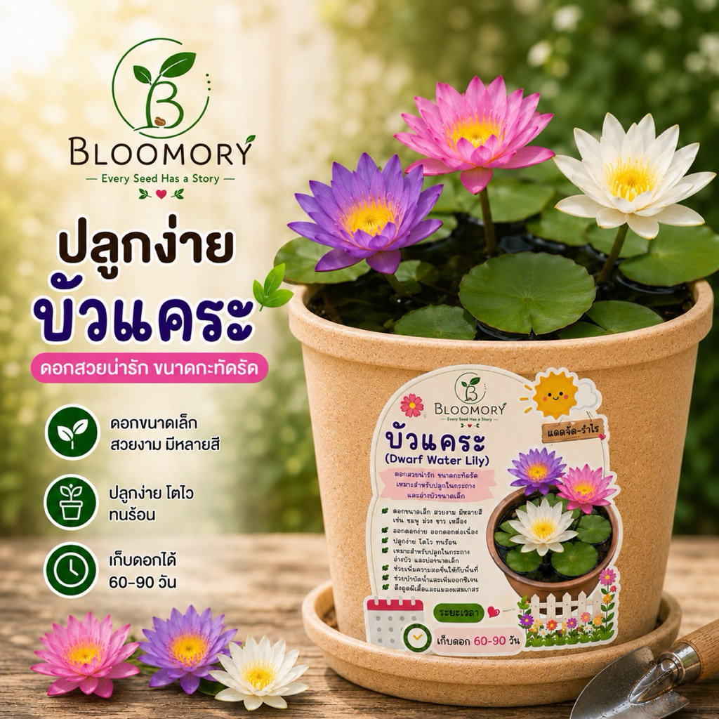 เมล็ดพันธุ์ปลูกง่ายในกระปุก กลุ่มไม้ดอกในกระถาง