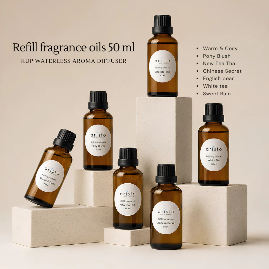 (Refill 50 ml.) รีฟิวน้ำหอมเครื่องพ่นอโรม่า KUP Refill fragrance oils ขนาด 50 ml. | Arrom by Aristo Aroma