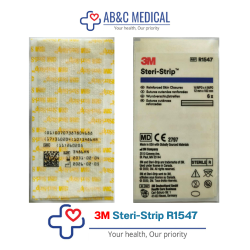 3m steri-strip แผ่นเทป สเตอไรด์ (R1547) ขนาด 12×100 mm.
