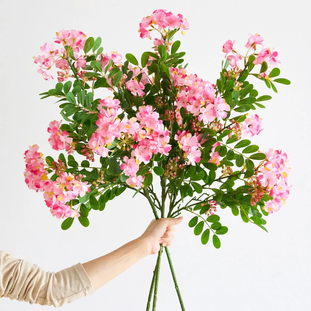 🌸ดอกไม้ปลอม ดอกจำปีประดิษฐ์ 80ซม. ช่อดอกไม้จัดแจกัน ดัดกิ่งได้ แต่งบ้าน คาเฟ่ ร้านค้า งานแต่ง พร็อพถ่ายรูป สวยเหมือนจริง