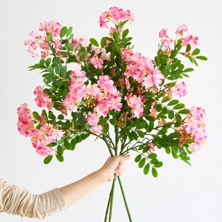 🌸ดอกไม้ปลอม ดอกจำปีประดิษฐ์ 80ซม. ช่อดอกไม้จัดแจกัน ดัดกิ่งได้ แต่งบ้าน คาเฟ่ ร้านค้า งานแต่ง พร็อพถ่ายรูป สวยเหมือนจริง