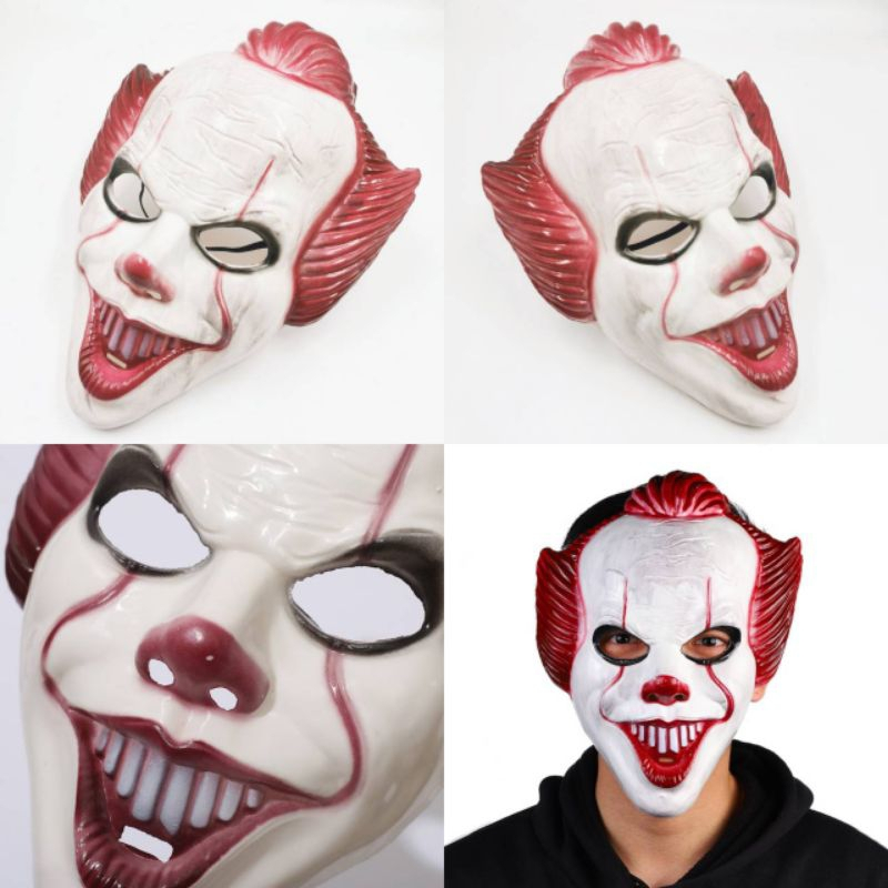 หน้ากากโจ๊กเกอร์ ปีศาจ ตัวตลก หน้ากากแฟนซี  ฮาโลวีน Joker Mask, Demon, Clown, Fancy Mask, Halloween 