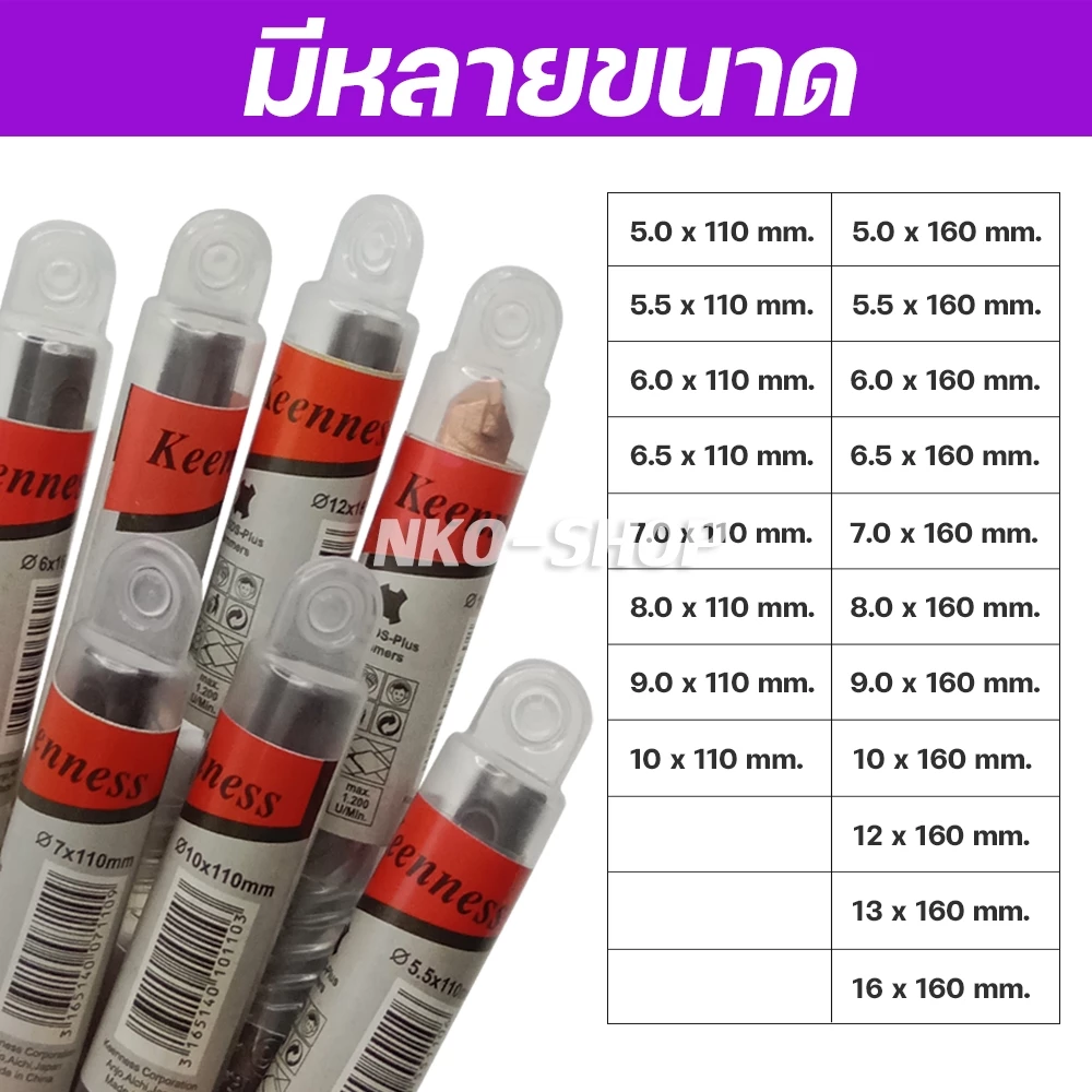 ดอกสว่านโรตารี่ เจาะปูน คอนกรีต Keenness thumbnail 3