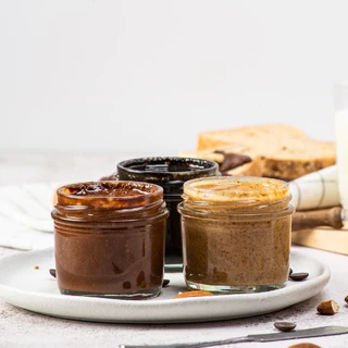 เนยถั่ว อัลมอนด์ ชุด พรีเมี่ยม คีโต ขนาด100กรัม 3 รสชาติ; Original, Premium DarkChoc, Black Sesame Spread |ผลิตวันต่อวัน