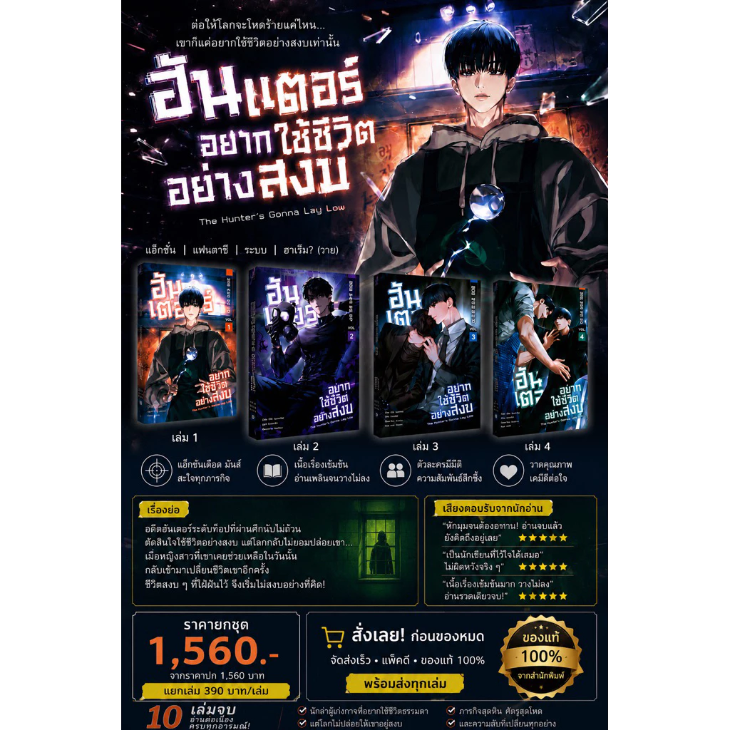 📌พร้อมส่ง ฮันเตอร์อยากใช้ชีวิตอย่างสงบ(เฉพาะเล่ม) เล่ม 1-4 [10 เล่มจบ] ผู้แต่ง แพ็กซัม