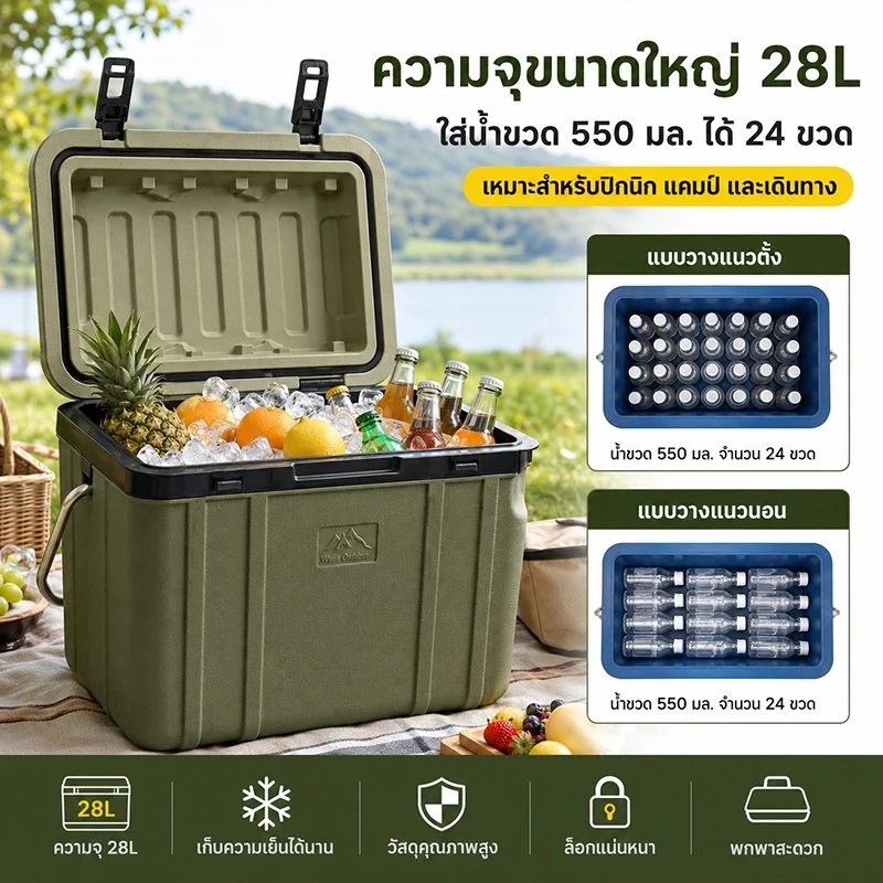 WTHB กระติกน้ำแข็งเก็บความเย็น 26L thumbnail 4
