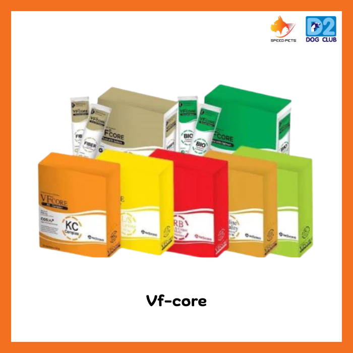 VF+Core - ขนมครีมเลียวิตามิน VFcore สำหรับสุนัขและแมว (1ซอง - 1กล่อง)