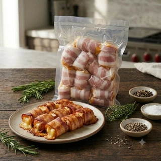 ไส้กรอกพันเบคอนEzy Taste(สินค้าในเครือCp) ขนาด 200กรัม 12-15ชิ้น/แพค(ภาพเพื่อการโฆษณา)