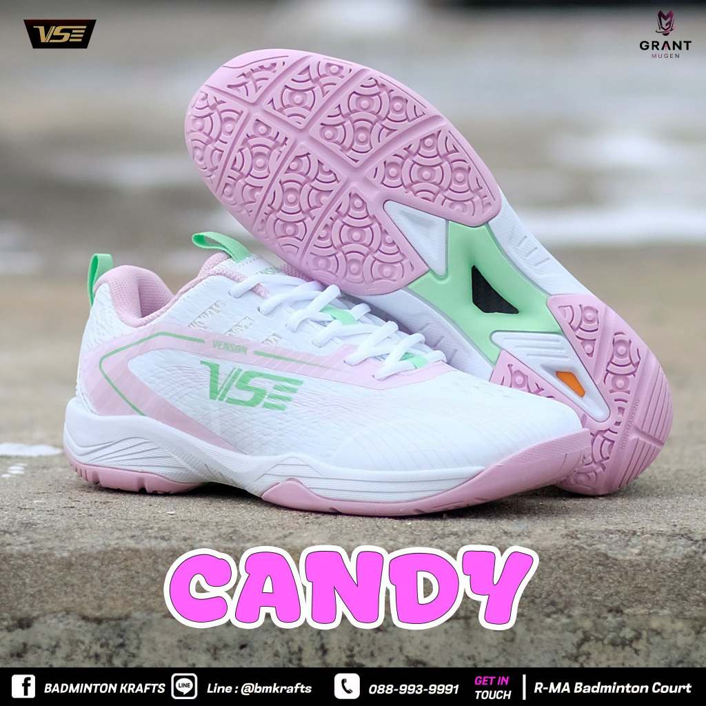 รองเท้าแบดมินตัน Venson VS1100 (Candy)-Pink