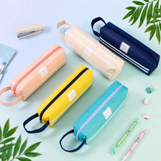 🌈กระเป๋าดินสอ🌈กระเป๋าผ้าแบบซิปทรงสี่เหลี่ยม🧡เลือกสี💚ใส่ปากกาดินสอ เครื่องเขียน อุปกรณ์การเรียน