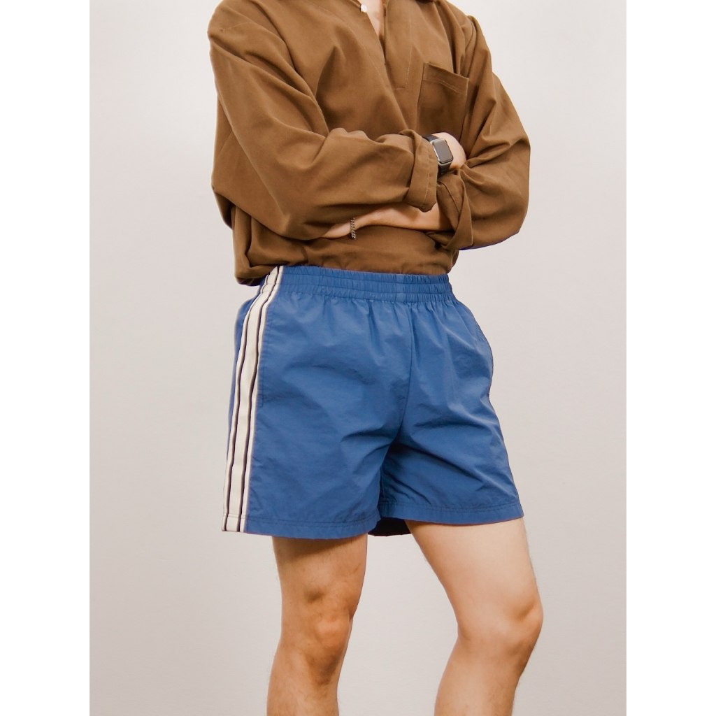 Nylon Track Shorts in Classic Blue | กางเกงขาสั้น สไตล์สปอร์ต ผ้าไนล่อน สีน้ำเงิน