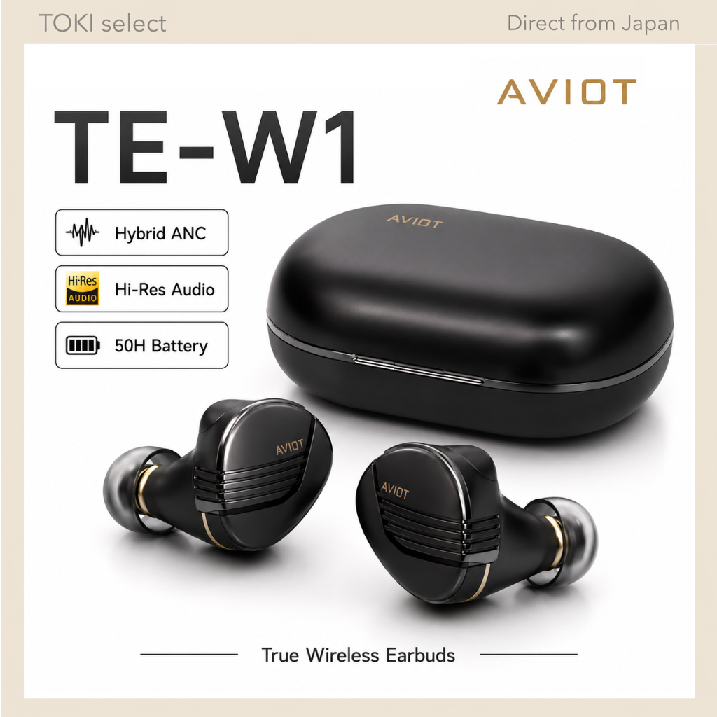 AVIOT TE-W1 Wireless Noise Cancelling Earbuds Hi-Res Bluetooth 5.3 Multipoint IPX4