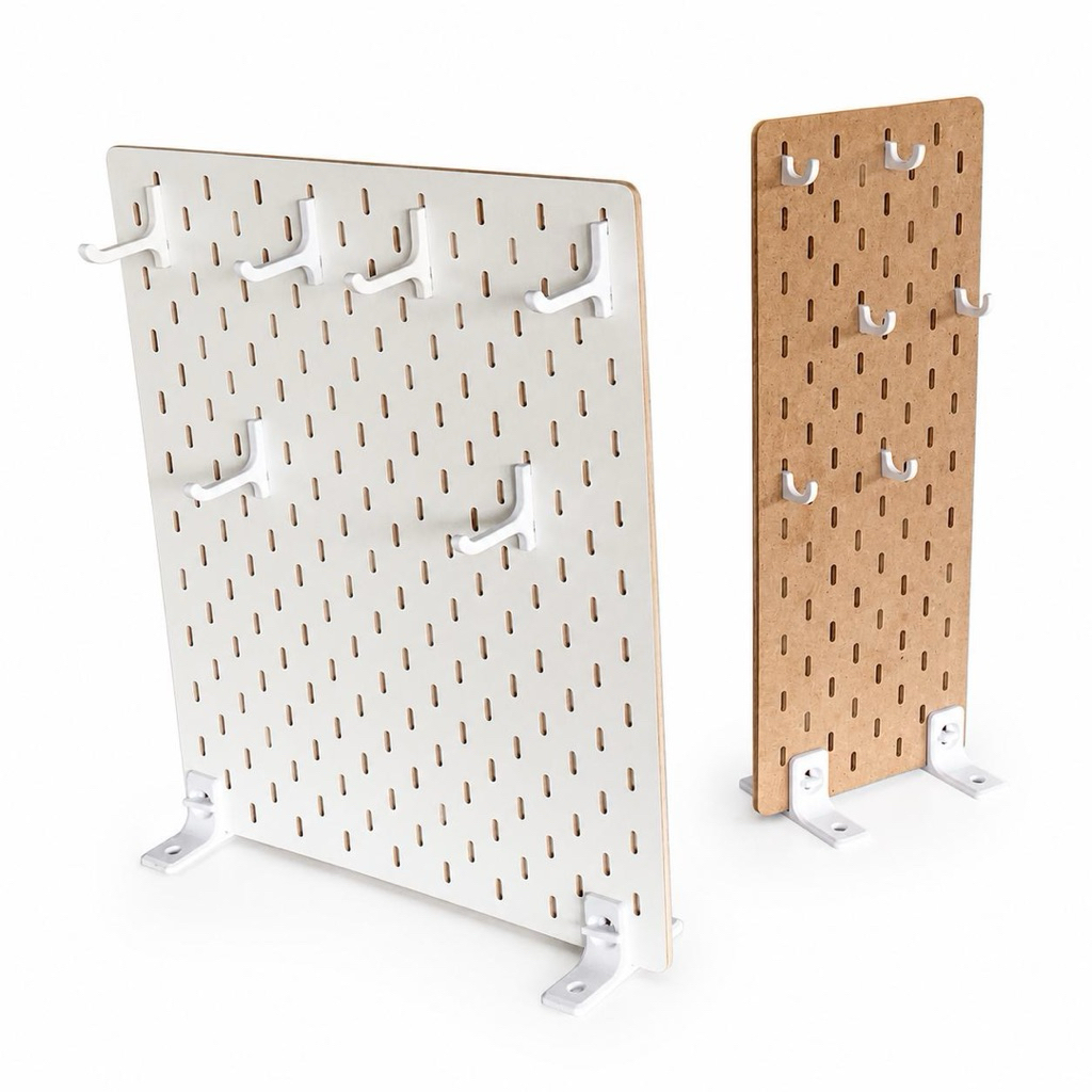 Pegboard โชว์สินค้า ใช้งานได้ 2 ด้าน 2 สี  พร้อมขาตั้ง มีหลายขนาดให้เลือก