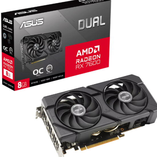 ASUS DUAL RADEON RX 7600 EVO OC EDITION 8GB GDDR6