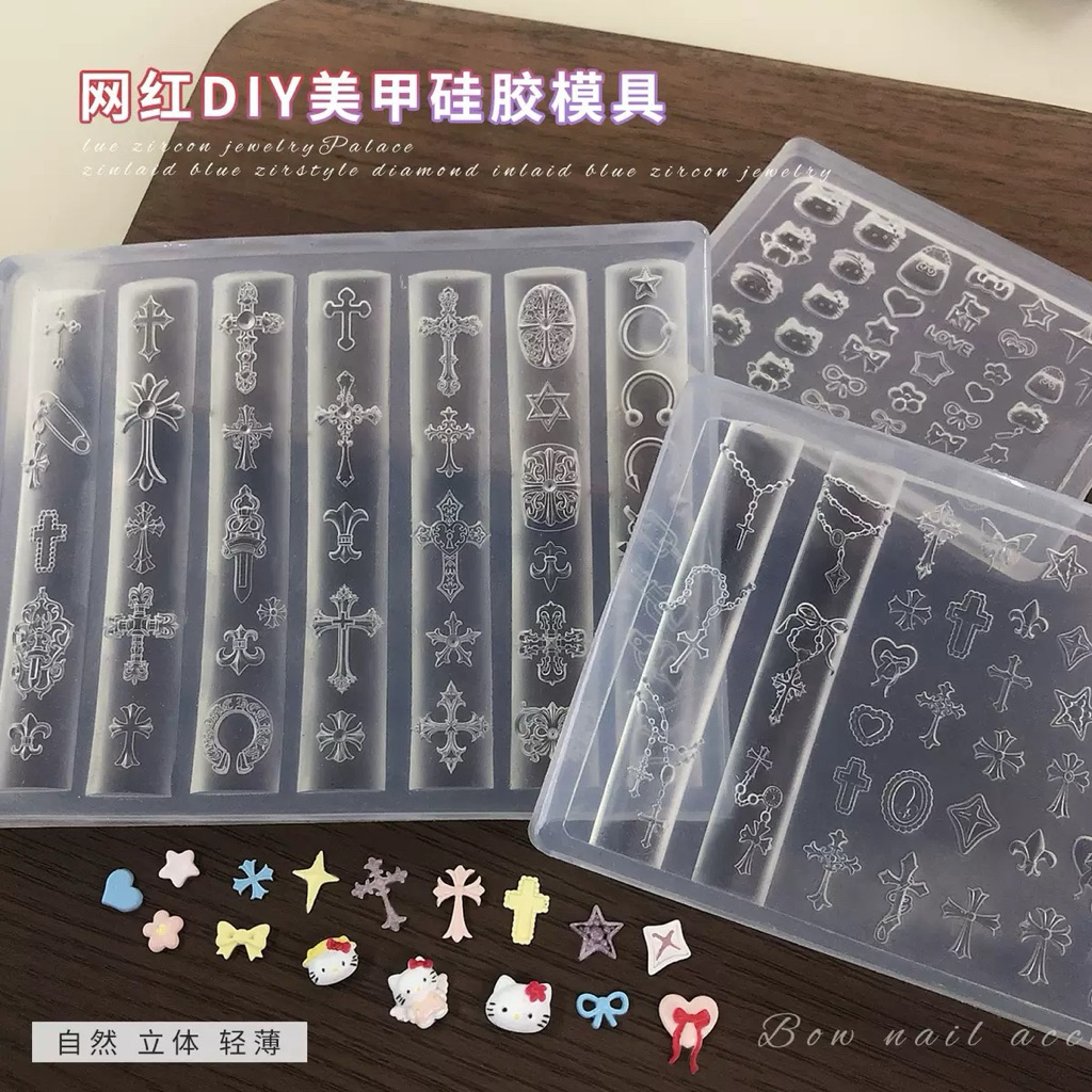 [100 แบบ] อันใหญ่ คุ้มราคา!! แม่พิมพ์ชิลิโคน แม่พิมพ์3D บล็อกชิลิโคนแต่งเล็บ DIY