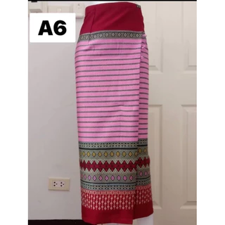 ผ้าถุงสำเร็จ ติดตะขอ พร้อมใส่ อัดกาวเรียบร้อย (สินค้าจริงไม่มีกระดุม)