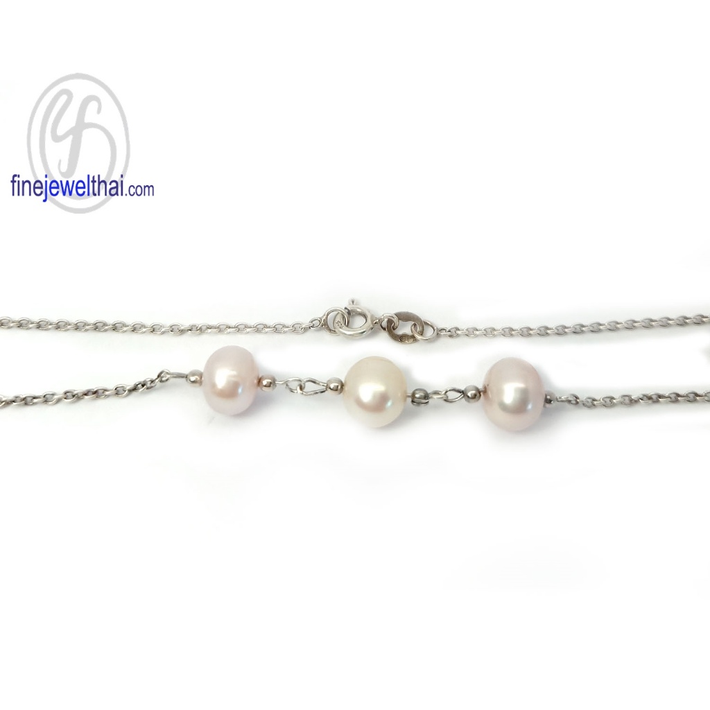 Finejewelthai สร้อยมุก-สร้อยคอมุก-สร้อยเงิน-LN-P-3P_2