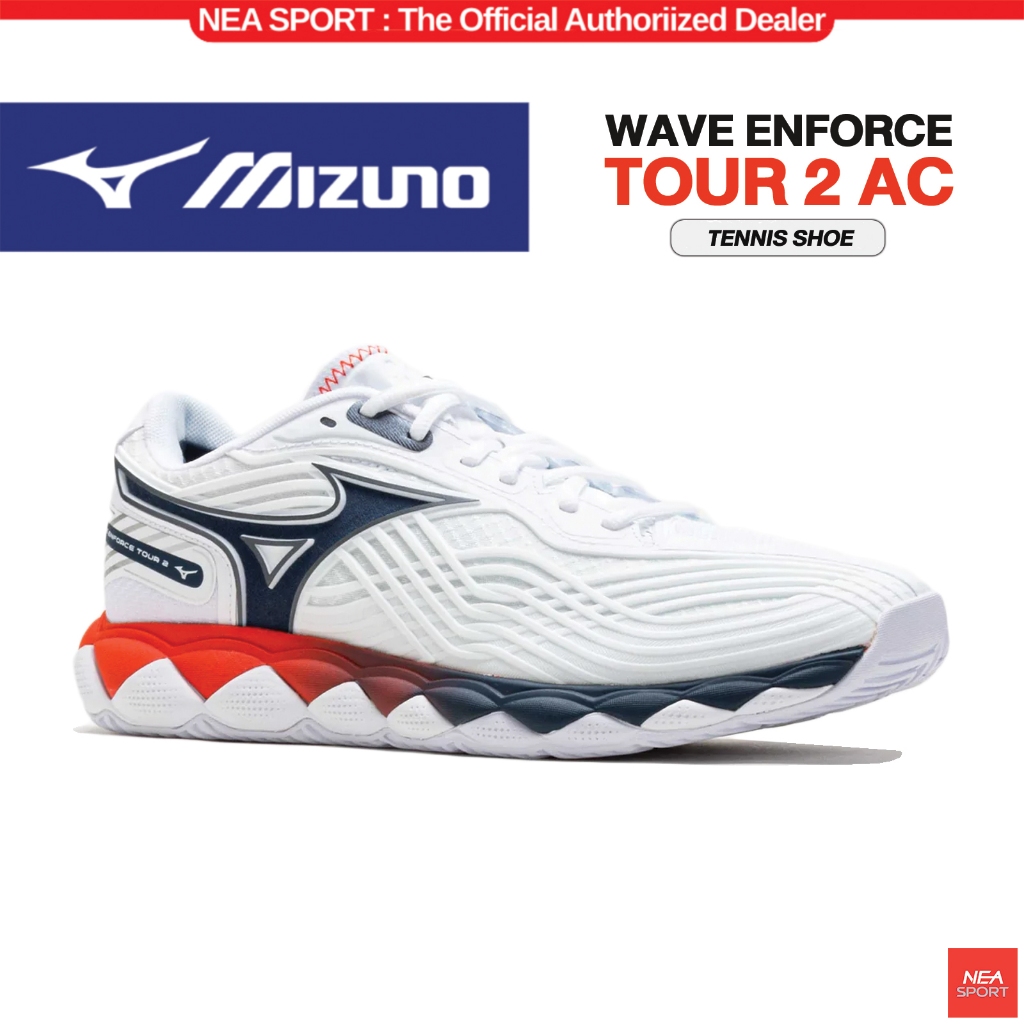 [ตัวท็อป เทนนิส] MIZUNO Tennis WAVE ENFORCE TOUR 2 AC รองเท้าเทนนิส พิคเคิลบอล ตัวท็อป มิซูโน่ แท้