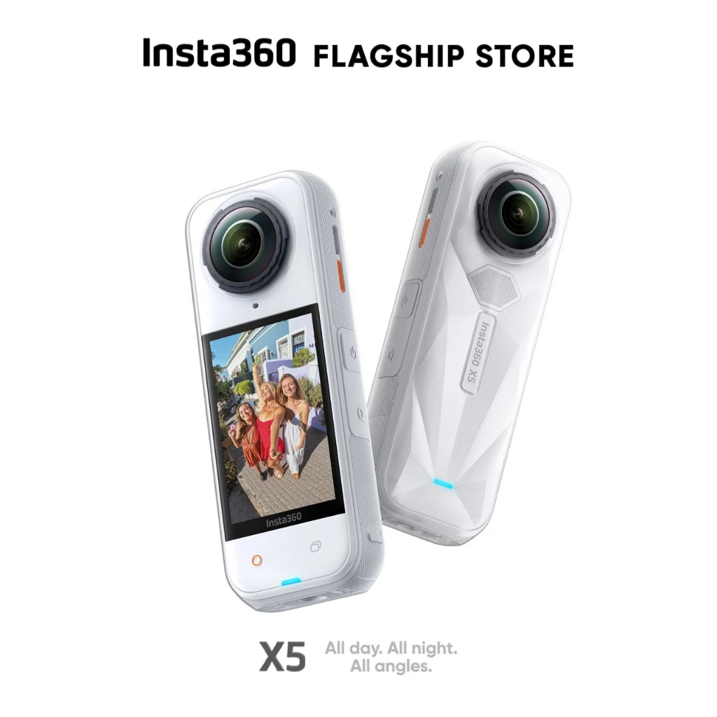 INSTA360 X5 กล้องแอคชั่น ถ่ายวิดีโอ 8K กันน้ำลึก 15m Sensor 1/1.28" ถ่ายรูป 72mp USB-C กล้อง 360 Action Camera thumbnail 4
