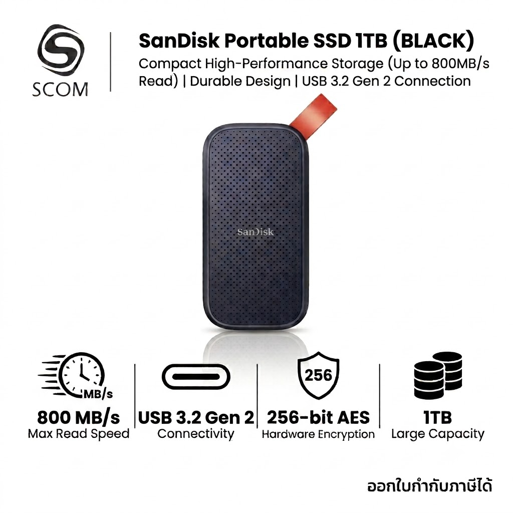 1TB SanDisk Portable SSD (BLACK)