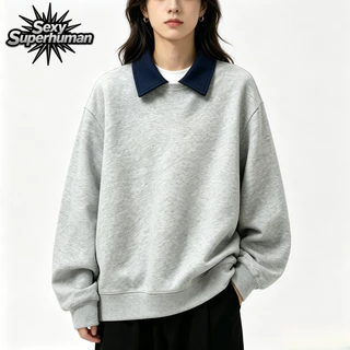 ส่งไวจากไทย เสื้อสเวตเตอร์ Oversize เกาหลี แขนยาว Unisex ได้รับของเร็ว แถมเนื้อนุ่ม