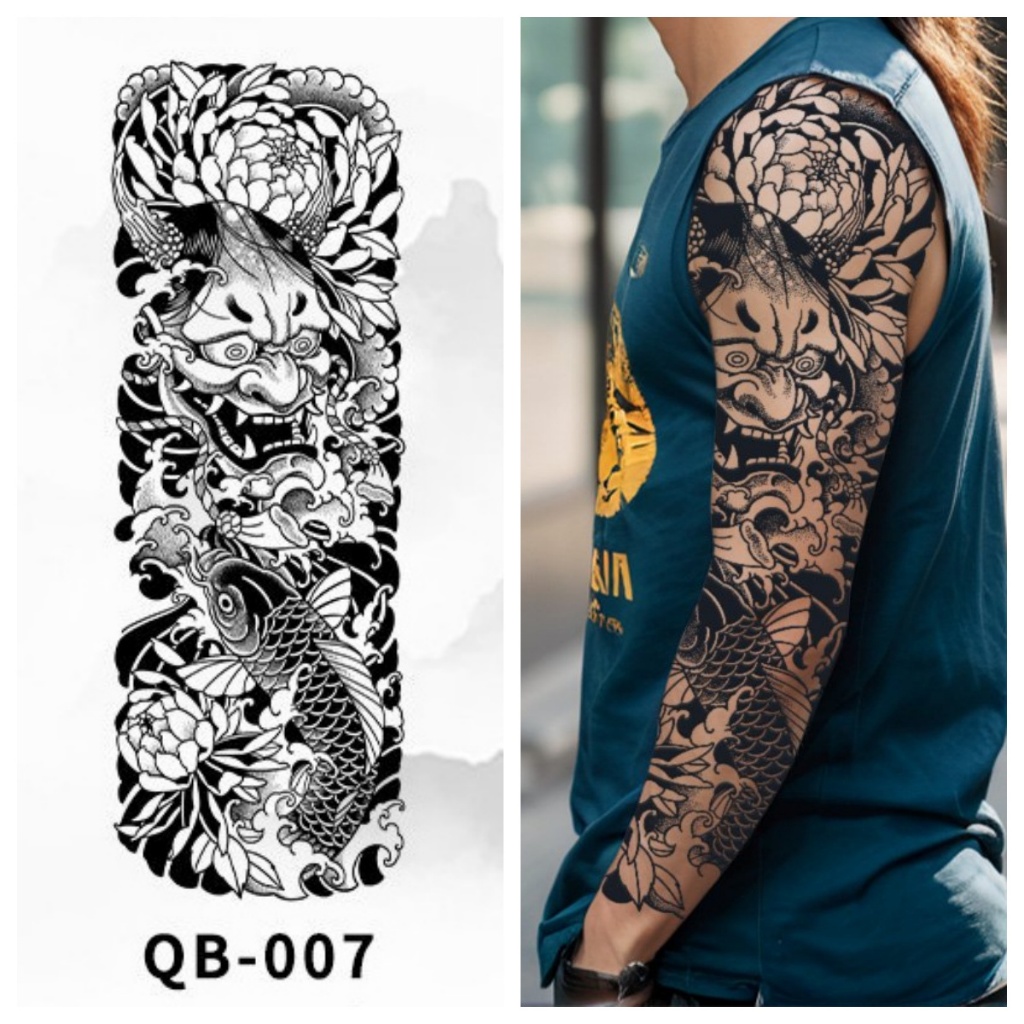 Magic Tattoo ของแถมฟรี⚡COD⚡ สติกเกอร์รอยสักสมุนไพรชั่วคราวสำหรับแขน รอยสักสวยงามติดทนนาน 15 วัน กันน้ำ