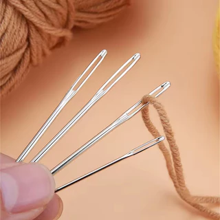 เข็มถักครอสติส แฮนด์เมด 9pcs DIY เครื่องมือ บิ๊กอาย เข็ม สแตนเลส เย็บปักถักร้อย เข็มเย็บผ้า