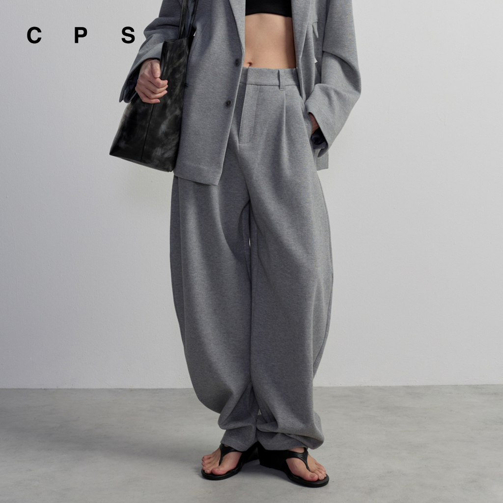CPS กางเกงบาเรลผ้าเจอร์ซีย์ ผู้หญิง SOFT BARREL JERSEY PANTS รุ่น C26WGWA091 (AW26#A2)