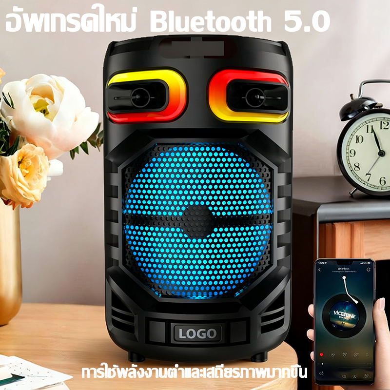 3500W GZ-801 ลำโพงบลูทูธ รองรับไมโครโฟน บลูทู ธ 5.0 USB รูปที่ 7