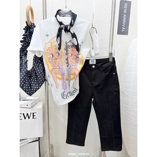 📍พร้อมส่ง📍62056 🇰🇷FSY🇰🇷 Relax Stretch Capri Denim ไอเทมกางเกงยีนส์สีเบสิคทรงคาปรีสุดฮิต ให้ลุคดูเรียบหรู
