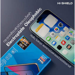 HI SHIELD ฟิล์มกระจก กันมองข้าง กันเผือก แถมตัวช่วยติดตั้ง for iPhone 17 16 15 14 13 Pro Max Air