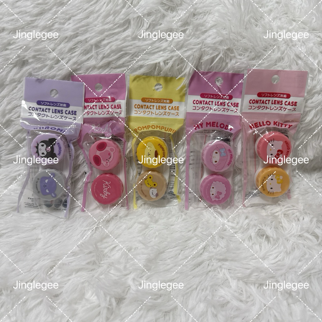 พร้อมส่งจากไทย Kirby Sanrio ตลับคอนแทคเลนส์kitty กระปุกใส่ซอส กระปุกใส่ยาสีฟันพกพาKirby ของแท้จากDaiso Japan