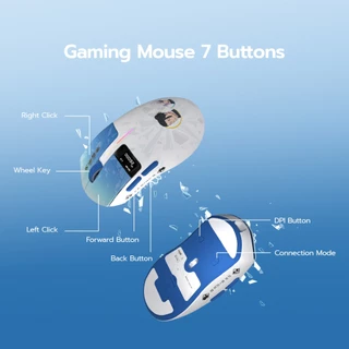 Mouse “EGA I JUJUTSU KAISEN SS2 (Gojo/Geto) เชื่อมต่อได้ 3 โหมด Polling Rate สูงสุด 8K DPI 26000 รองรับ Software
