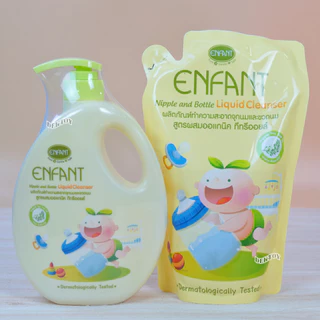 Enfant อองฟองต์ น้ำยาล้างขวดนม ผลิตภัณฑ์ทำความสะอาดจุกนมและขวดนมสูตร Organic Tea Tree Oil