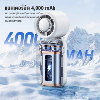 iMI พัดลมพกพาไอเย็น 2โหมดเย็น 4000mAh 100ระดับลม จอLED ชาร์จType-C พัดลมคล้องคอ พกเที่ยวออกกำลังกาย Cooling Mini Fan
