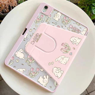 For เคสแท็บเล็ตรุ่น redmi pad 2 2026 Pad SE 8.7 /11 Pro 12.1 Xiaomi Pad 7/7Pro/8Pro หมุนได้360 องศาหมุน หลังโปร่งใส