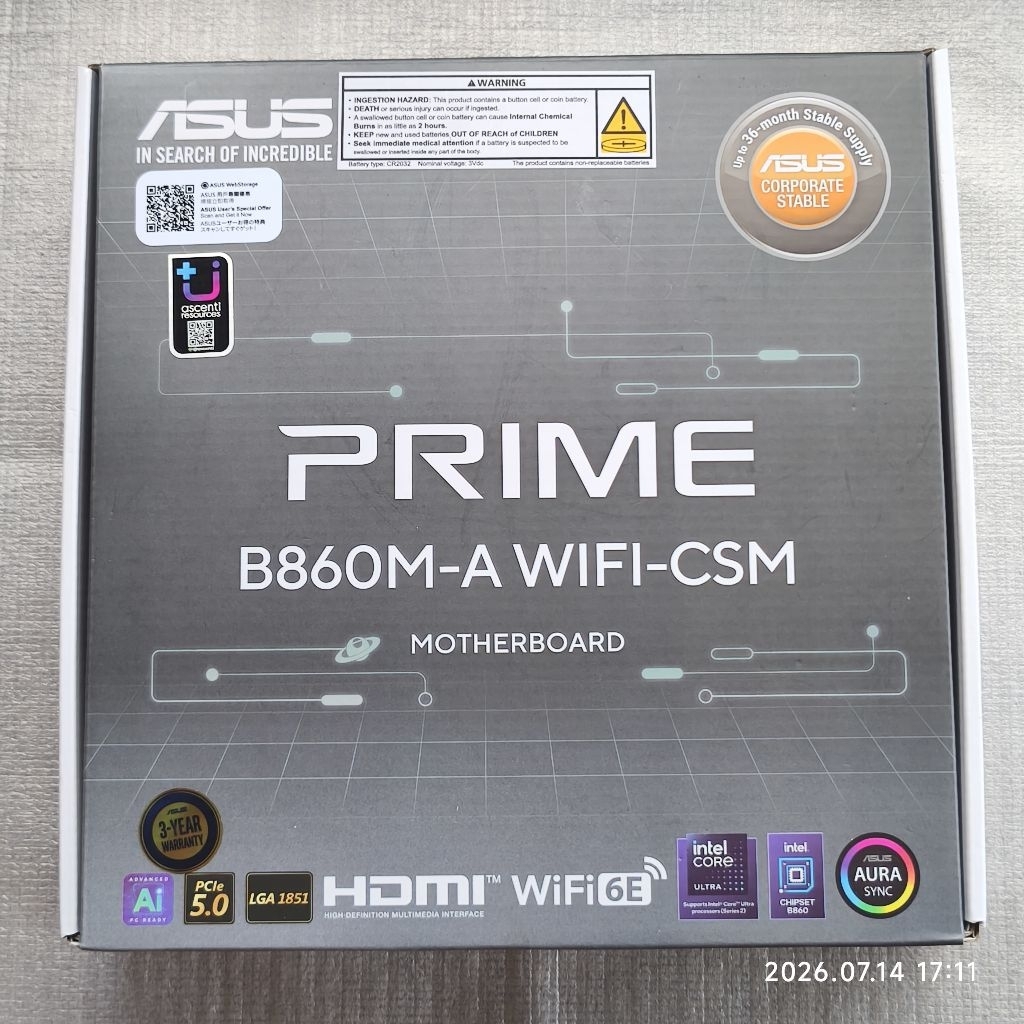 B860M-A WiFi-CSM ประกัน Ascenti 02/2029