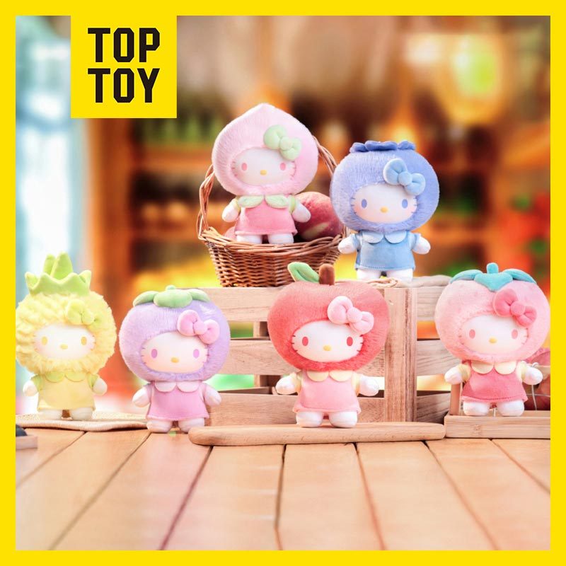 TOPTOY x Hello Kitty Fruity Paradise Series Plush Pendant Blind Box ฟิกเกอร์สะสม โมเดลของเล่น ของขวัญวันเกิด พวงกุญแจตุ