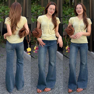 APPAREL.STORY-Glowy Bootcut Jeans (โกลววี่)