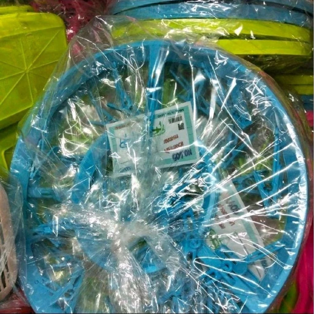 [ยกโหล12ชิ้น]ห่วงตากผ้ากลมใหญ่พลาสติกคละสี12ชิ้น