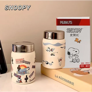 Snoopy แก้วกาแฟ สแตนเลส สแตนเลสSUS316L เคลือบเซรามิก 280ml. แก้วเก็บความเย็น จัดส่งจากประเทศไทย
