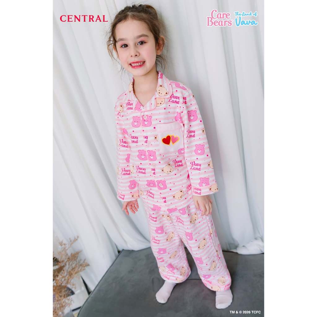 Thelandofvava 🐻LOOK19 - VNXI2346 ชุดนอนเด็กผ้าหนานุ่ม unisex 🐻 Care Bears (Gummy Bear) ลิขสิทธิ์แท้จ