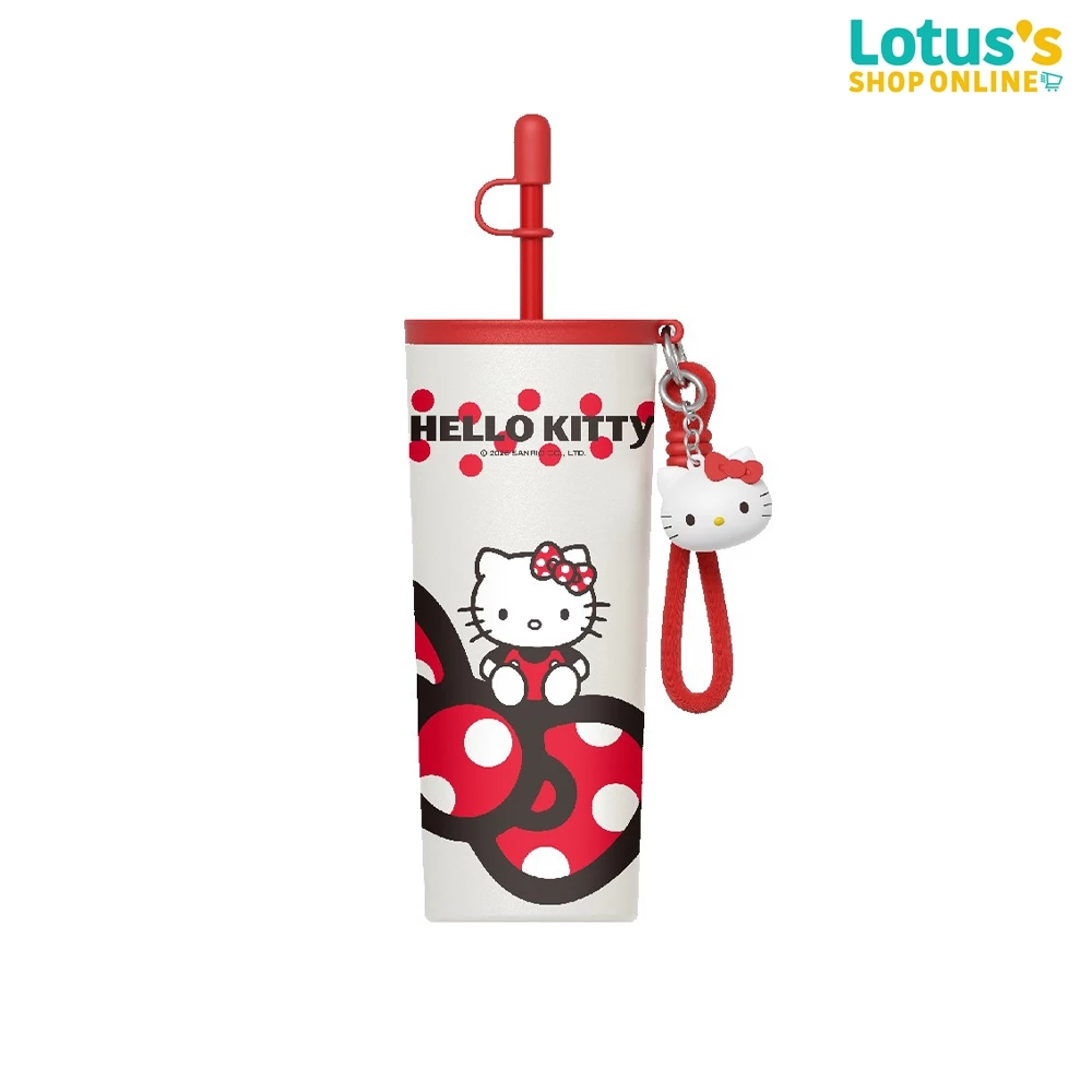 โลตัส SANRIO แก้วน้ำสแตนเลส 700 มล. ลาย Hello Kitty Red Bow LOTUS'S SANRIO STAINLESS STEEL WATER GLASS 700 ML.
