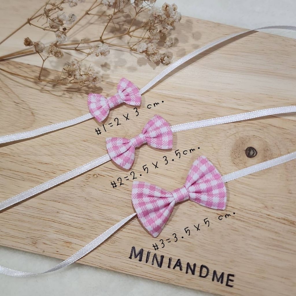 โบว์ผูกคอตุ๊กตา size ตุ๊กตาขนาดเล็ก 10, 15, 20 cm.(แฮนด์เมด)